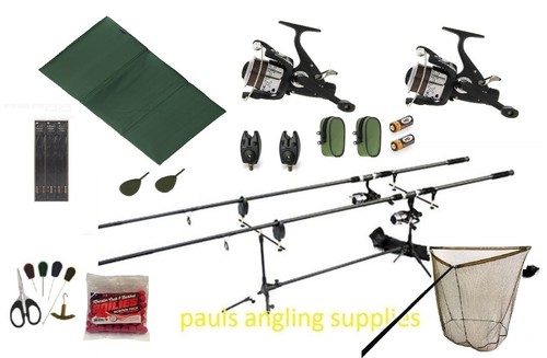 Full carp fishing set rods - up,