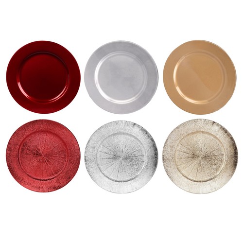 Metallic charger plates - 4x,