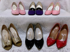 6 Pair Womens Vtg 1950's 60's Shoes Heels Pumps KITTEN-ETTES DREAM STEP JOHANSEN