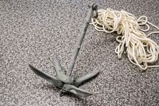 Folding Galvanised Anchor 1.4kg - Unused