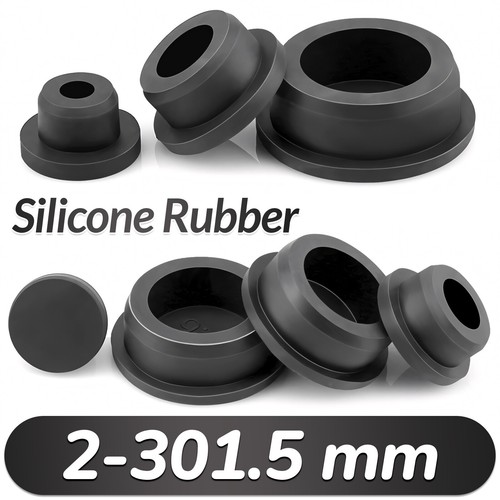 Black round silicone rubber - round,