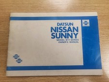 Nissan Sunny Owner's Manual Model B11 Series