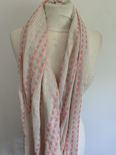 Ladies pink ivory scarf - ladies,