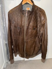 hugo boss orange xl leather jacket