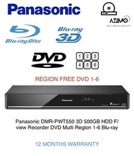 Panasonic DMR-PWT550 4K 3D WiF HDD Recorder DVD Multi Region 1-6 Blu-ray player