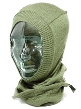 British Army Surplus Olive Green Wool Balaclava Headover G1