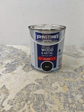 Johnstone's - Wood & Metal Paint - Gloss Finish - Black - 750ml - Water Based - 