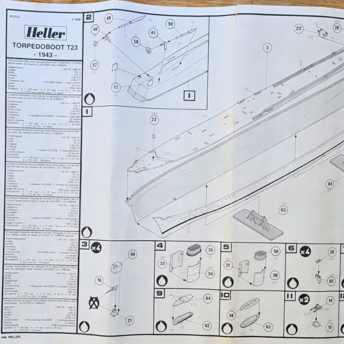 Heller torpedoboot t23 torpedo - heller,