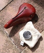 Leather bicycle saddle - leather,