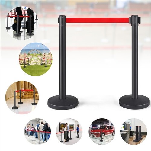 Retractable belt stanchion set - belt,
