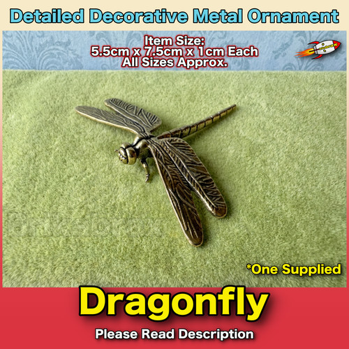 Dragonfly solid metal - metal, detailed