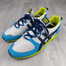 Rare Onitsuka Tiger Asics ULT Racer Blue Yellow Casual Trainers Sneakers UK 10.5