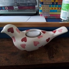 Emma Bridgewater Pink Hearts Tea Light Candle Dove