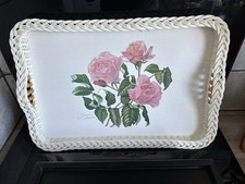 Vintage Woven Tray With