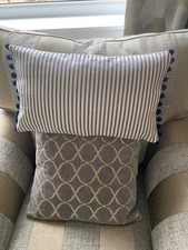 French Ticking blue cream