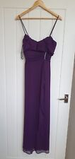 BETSY & ADAM Violet Formal Chiffon Long Gown Dress, UK Size 8