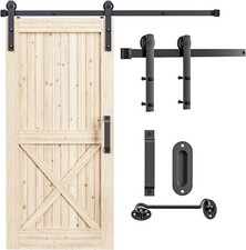 Signstek 6 ft/183cm Sliding Barn Wood Door Hardware Closet Kit with Door Hook