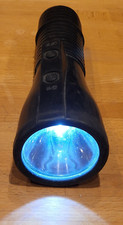 Vintage Rubber Incandescent Torch retro-fitted with LED bulb - 2 cell.