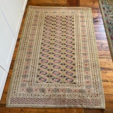 Green Bokhara Rug Wool Low