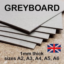 Greyboard 1mm thick - 1mm, grey