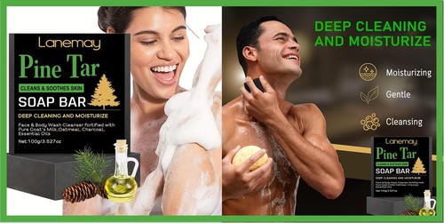 Pine tar natural soap - ,