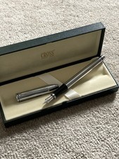 Vintage Cross Townsend Lustrous Chrome - Fountain Pen (Concorde Logo) - Mint