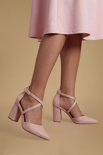 Coast blush court shoes - blush,