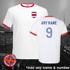 Costa Rica Personalised Football Ringer T-shirt Soccer Gift World Cup Copa Oro