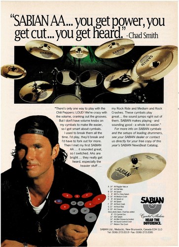 Sabian cymbals chad - -, smith