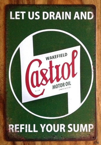 Castrol motor oil retro man - motor,