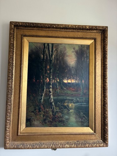 19th century oil canvas - oil, on