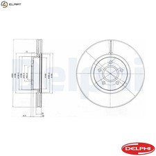 2x BRAKE DISC BG4056C FOR FORD
