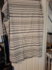 Black/grey/white Striped Double Duvet Cover And 2 Pillowcases