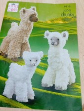 King Cole Tufty Super Chunky Knitting Pattern to knit Alpaca Soft Toy 9115