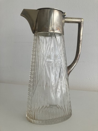 Vintage cut glass claret - cut,