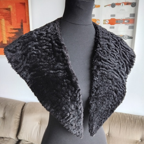 Vintage 1950s black astrakhan - 1950s,