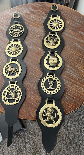 Horse brasses leather strap - horse,