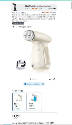 Garment steamer - garment,