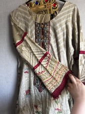 Designer Shalwar Kameez Indian Pakistani Khaddi Maria B.Sapphire Gul Ahmed