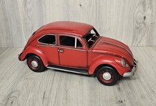 RED METAL VW BEETLE ORNAMENT