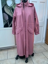 SWEATY BETTY LONG WATERPROOF MAC/NEW/DUSKY ROSE COLOUR/L=18/REMOVABLE HOOD/XLENT
