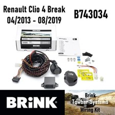 Brink B743034 7 Pin Towbar Wiring Kit for Renault Clio 4 Break 04/2013 - 08/2019