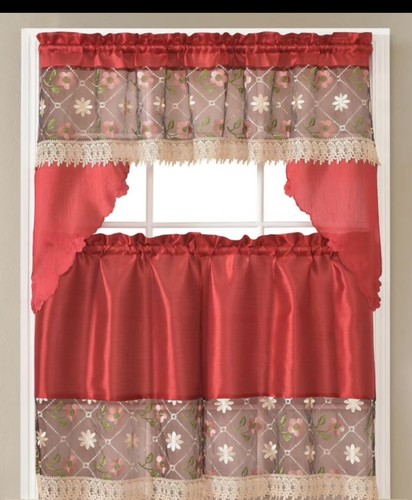 3pc set window embroidery - set,