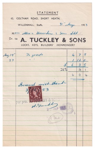 1953 willenhall bill - 1953,