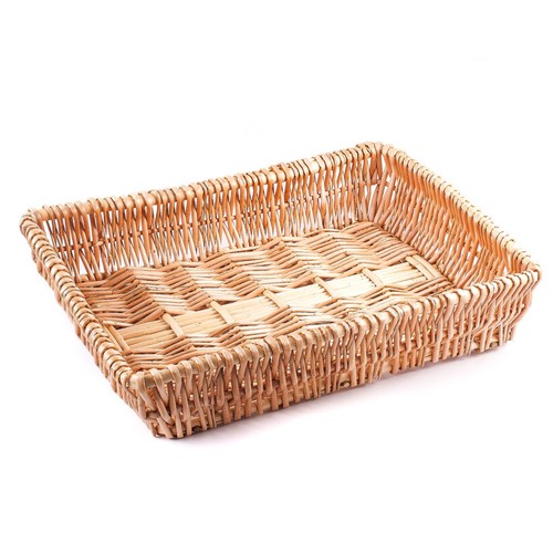 Large wicker willow tray - large,
