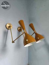 Wall Sconce Brown Pair 1950's
