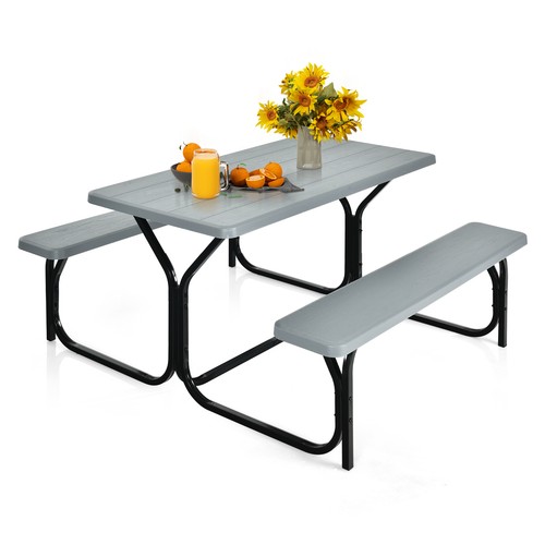 Picnic table set with - table, 2