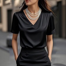 Ladies Satin Silk Short