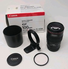 MINT Canon EF 100mm f/2.8 L Macro IS USM TRIPOD MOUNT RING HOYA LENS HOOD & CAPS