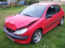 PEUGEOT 206 STYLE HDI 1.4 DIESEL 2004 REG RED KKN SEAT ALLOY WING DOOR BONNET